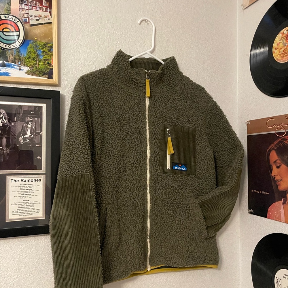 Kavu Olive Green Fleece Jacket